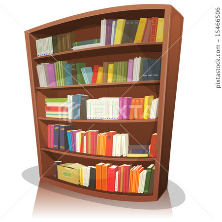 Cartoon Library Bookshelf Cartoon Library Bookshelf 15466506