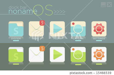 Vector template of dock bar for OS Vector template of dock bar for OS 15466539