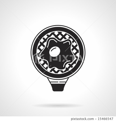 Fried egg black vector icon Fried egg black vector icon 15466547