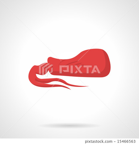 Red squid vector icon Red squid vector icon 15466563