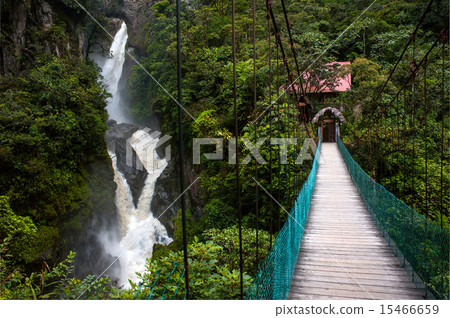 Mountain river and waterfall in the Andes 15466659