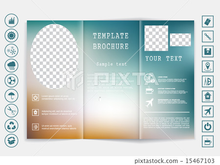 Tri-Fold Brochure mock up vector design. Tri-Fold Brochure mock up vector design. 15467103