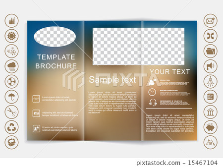 Tri-Fold Brochure mock up vector design. Tri-Fold Brochure mock up vector design. 15467104
