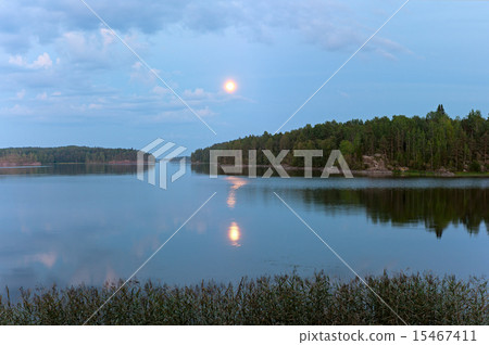 Night over Ladoga lake Night over Ladoga lake 15467411