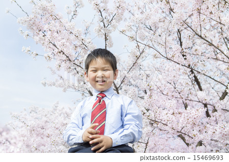 Sakura and new term semester children 15469693