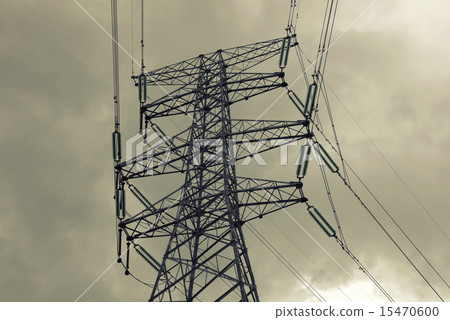 Electricity tower clouds 15470600