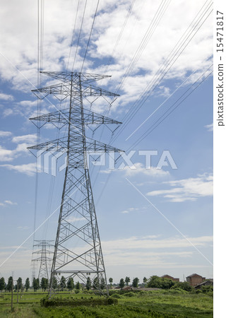 Electricity tower farmland 15471817