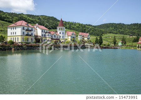 Fantasy castle lake Fantasy castle lake 15473991