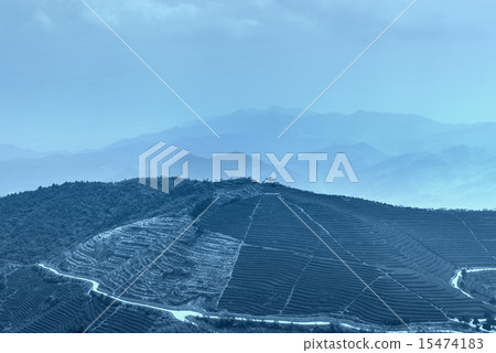 Chinese tea mountains and the Chinese Pavilion 15474183