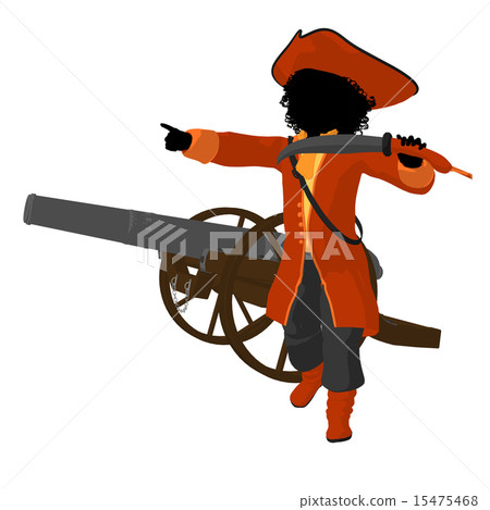 African American Teen Pirate Illustration Silhouette 15475468