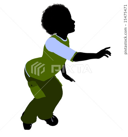 African American Boy Illustration Silhouette African American Boy Illustration Silhouette 15475471