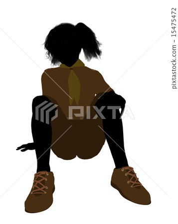 Girl Scout Illustration Silhouette 15475472