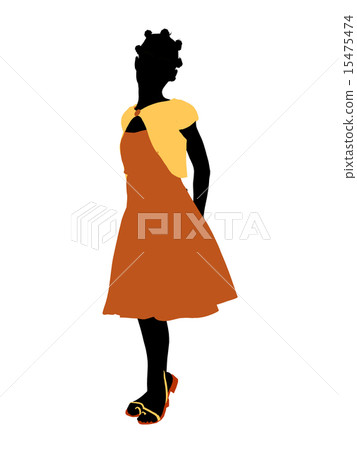 African American Teenager Illustration Silhouette 15475474