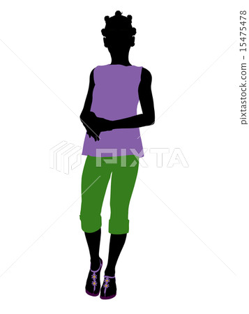African American Teenager Illustration Silhouette 15475478
