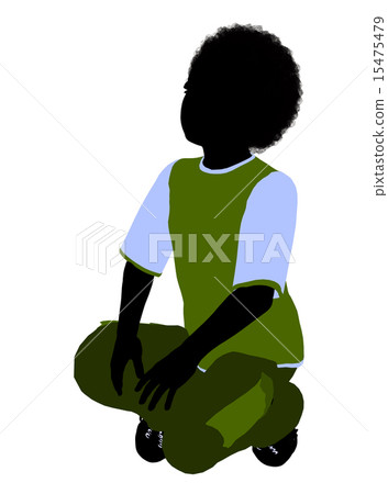 African American Boy Illustration Silhouette African American Boy Illustration Silhouette 15475479