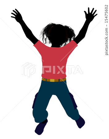 African American Girl Illustration Silhouette 15475602