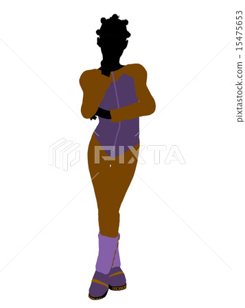 African American Female Teen Skier Illustration Silhouette African American Female Teen Skier Illustration Silhouette 15475653