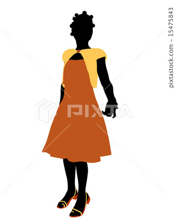 African American Teenager Illustration Silhouette 15475843