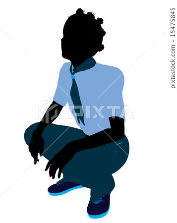 African American Girl Scout Illustration Silhouette African American Girl Scout Illustration Silhouette 15475845