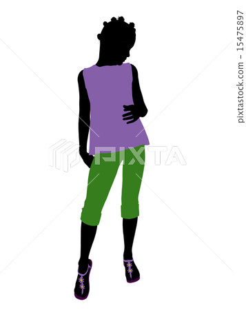African American Teenager Illustration Silhouette African American Teenager Illustration Silhouette 15475897