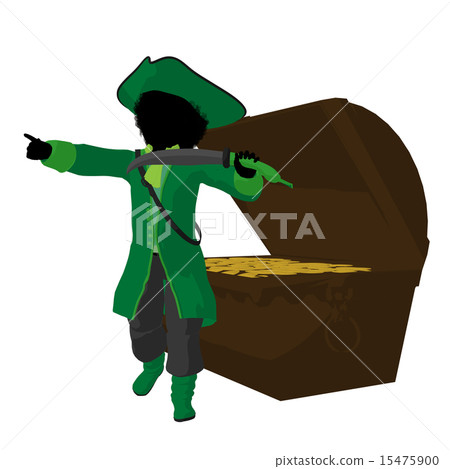 African American Teen Pirate Illustration Silhouette 15475900