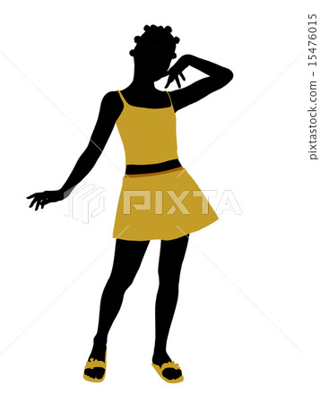 African American Teenager Illustration Silhouette African American Teenager Illustration Silhouette 15476015
