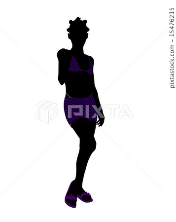 African American Teenager Illustration Silhouette African American Teenager Illustration Silhouette 15476215