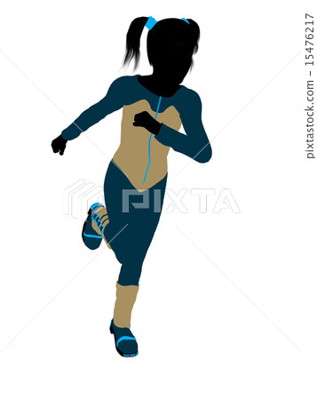 Female Teen Skier Illustration Silhouette Female Teen Skier Illustration Silhouette 15476217