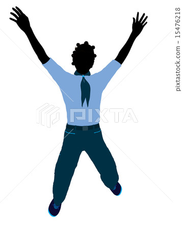 African American Girl Scout Illustration Silhouette African American Girl Scout Illustration Silhouette 15476218