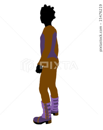 African American Female Teen Skier Illustration Silhouette African American Female Teen Skier Illustration Silhouette 15476219