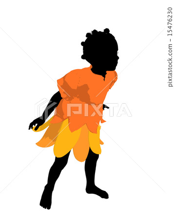 African American Fairy Girl Silhouette Illustration 15476230