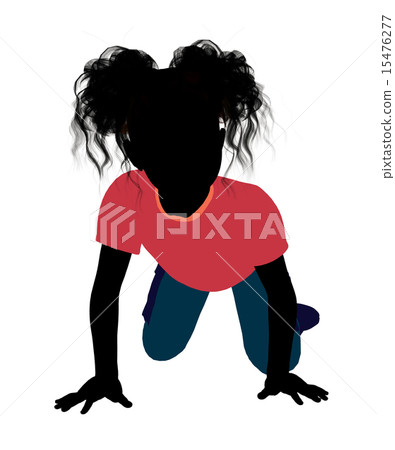 African American Girl Illustration Silhouette African American Girl Illustration Silhouette 15476277