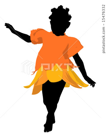 African American Fairy Girl Silhouette Illustration African American Fairy Girl Silhouette Illustration 15476332