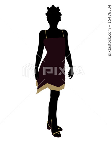 African American Teenager Illustration Silhouette African American Teenager Illustration Silhouette 15476334
