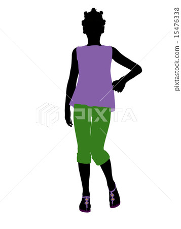 African American Teenager Illustration Silhouette 15476338