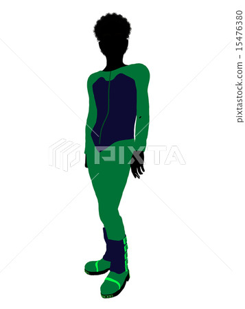African American Male Teen Skier Illustration Silhouette African American Male Teen Skier Illustration Silhouette 15476380