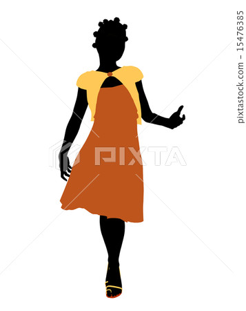 African American Teenager Illustration Silhouette African American Teenager Illustration Silhouette 15476385