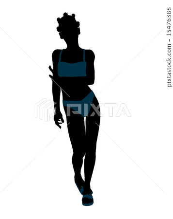 African American Teenager Illustration Silhouette African American Teenager Illustration Silhouette 15476388