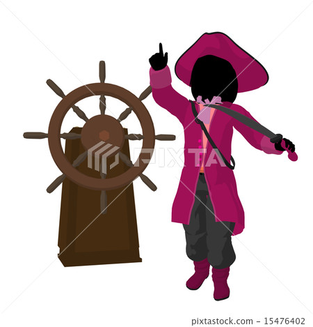 Teen Pirate Illustration Silhouette Teen Pirate Illustration Silhouette 15476402