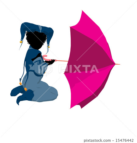 Female African American Tween Clown Illustration Silhouette Female African American Tween Clown Illustration Silhouette 15476442