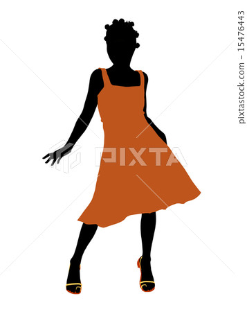 African American Teenager Illustration Silhouette African American Teenager Illustration Silhouette 15476443