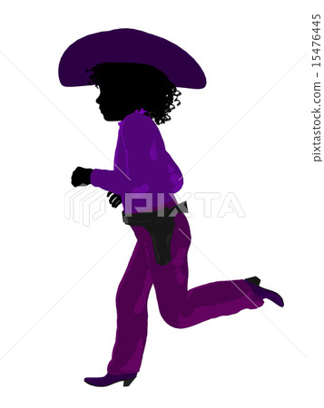 African American Teen Cowgirl Illustration African American Teen Cowgirl Illustration 15476445