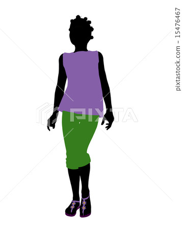 African American Teenager Illustration Silhouette African American Teenager Illustration Silhouette 15476467