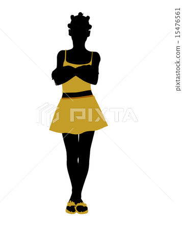 African American Teenager Illustration Silhouette African American Teenager Illustration Silhouette 15476561