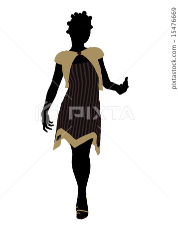 African American Teenager Illustration Silhouette African American Teenager Illustration Silhouette 15476669