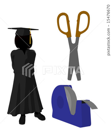 School Girl Silhouette Illustration School Girl Silhouette Illustration 15476670