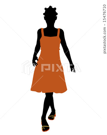 African American Teenager Illustration Silhouette 15476710