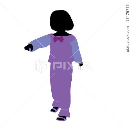 Caucasian Girl Illustration Silhouette Caucasian Girl Illustration Silhouette 15476756