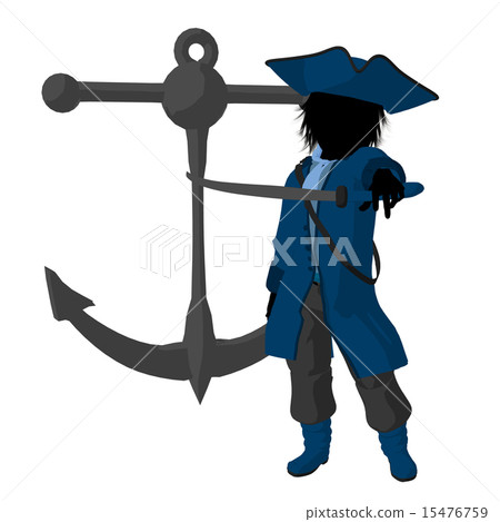 Teen Pirate Illustration Silhouette 15476759