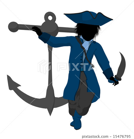 Teen Pirate Illustration Silhouette 15476795
